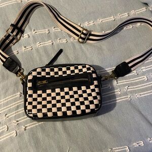 Universal Thread Black and White Checkered Crossbody Bag